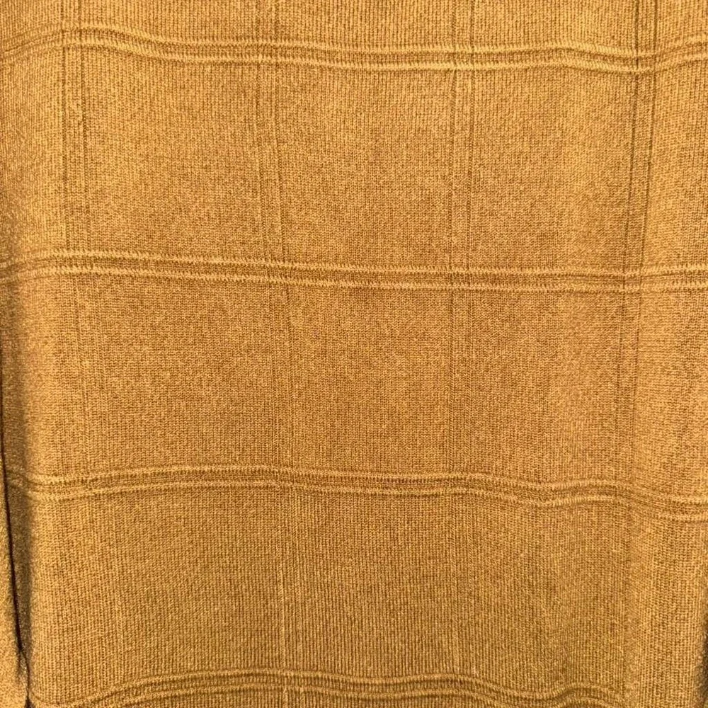 Dockers Men's Size XXL Pullover Crew Neck Sweater Tan Yellow Striped Soft Preppy